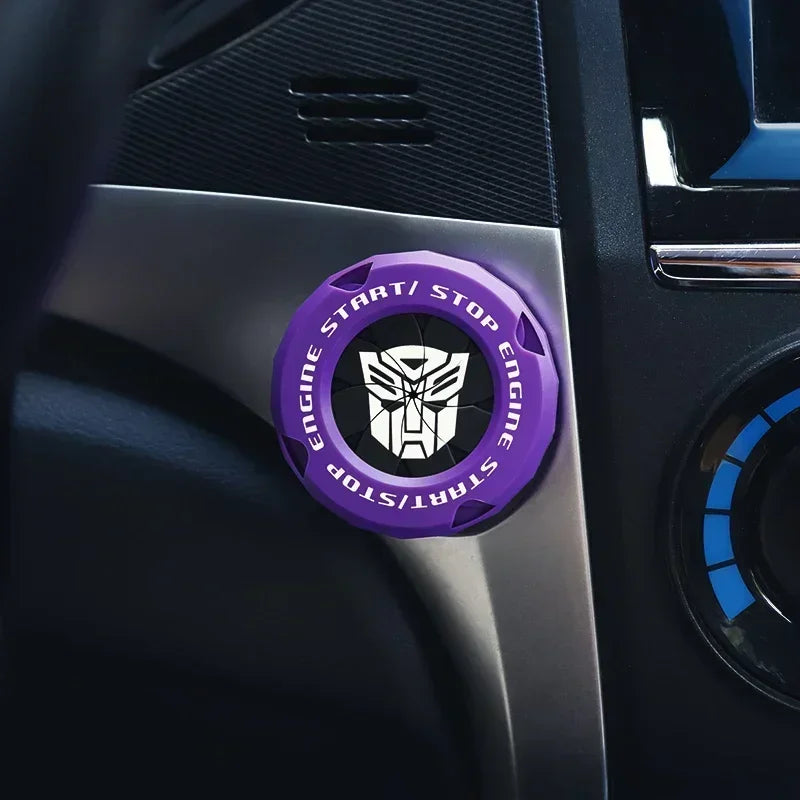 Cubierta protectora para botón de arranque del coche | Decoración interior OneKey | Anillo y pegatina para interruptor de encendido motocicleta