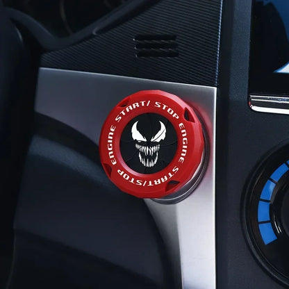 Cubierta protectora para botón de arranque del coche | Decoración interior OneKey | Anillo y pegatina para interruptor de encendido motocicleta