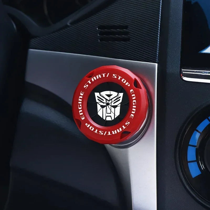 Cubierta protectora para botón de arranque del coche | Decoración interior OneKey | Anillo y pegatina para interruptor de encendido motocicleta