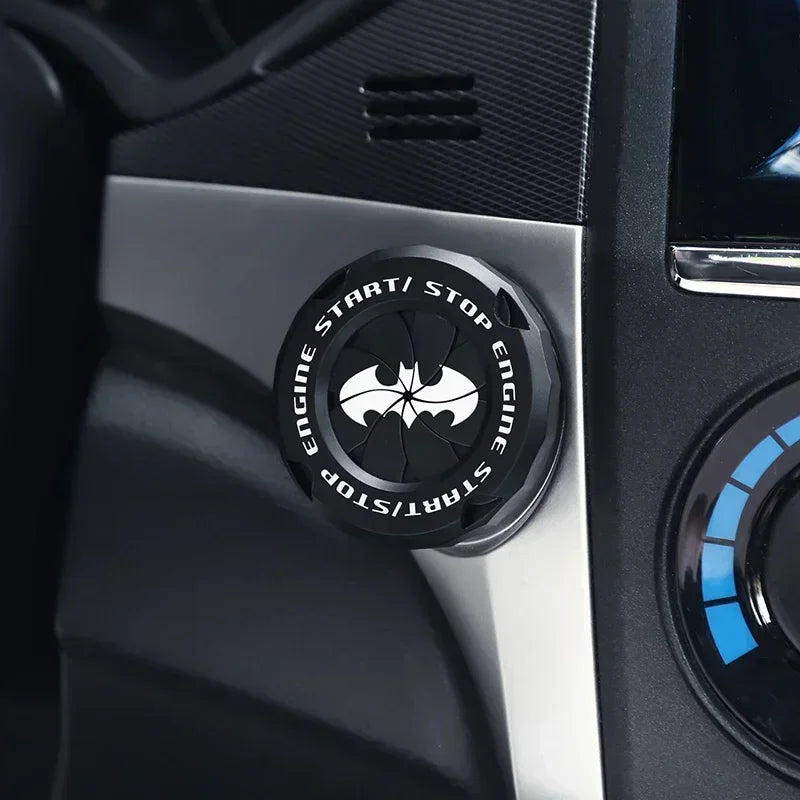 Cubierta protectora para botón de arranque del coche | Decoración interior OneKey | Anillo y pegatina para interruptor de encendido motocicleta