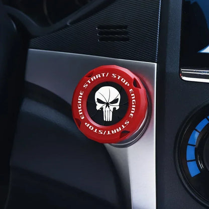 Cubierta protectora para botón de arranque del coche | Decoración interior OneKey | Anillo y pegatina para interruptor de encendido motocicleta
