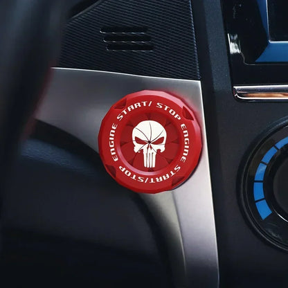 Cubierta protectora para botón de arranque del coche | Decoración interior OneKey | Anillo y pegatina para interruptor de encendido motocicleta
