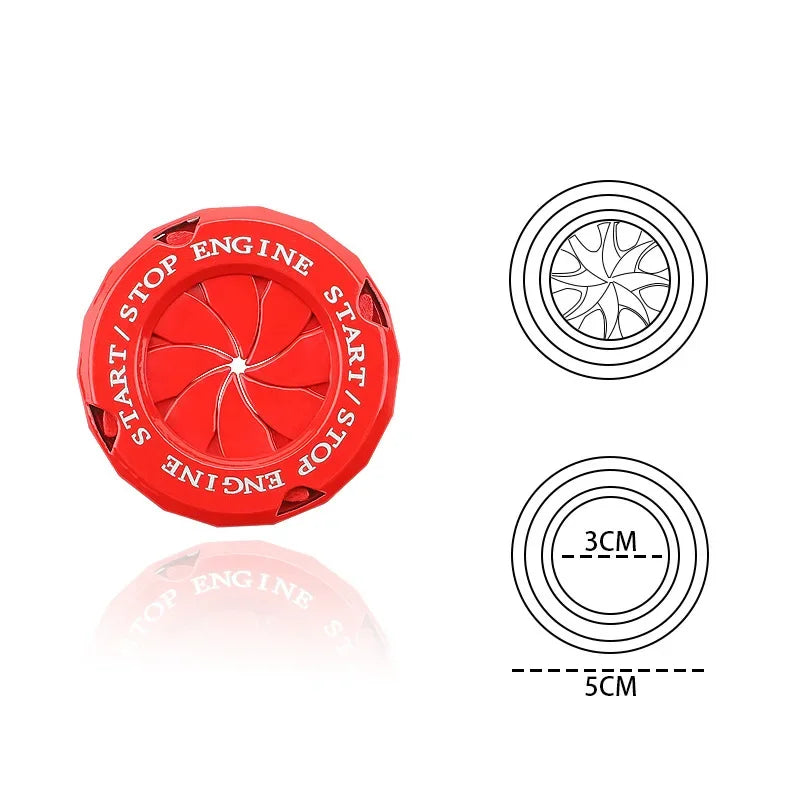 Cubierta protectora para botón de arranque del coche | Decoración interior OneKey | Anillo y pegatina para interruptor de encendido motocicleta
