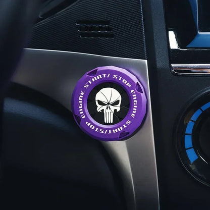 Cubierta protectora para botón de arranque del coche | Decoración interior OneKey | Anillo y pegatina para interruptor de encendido motocicleta