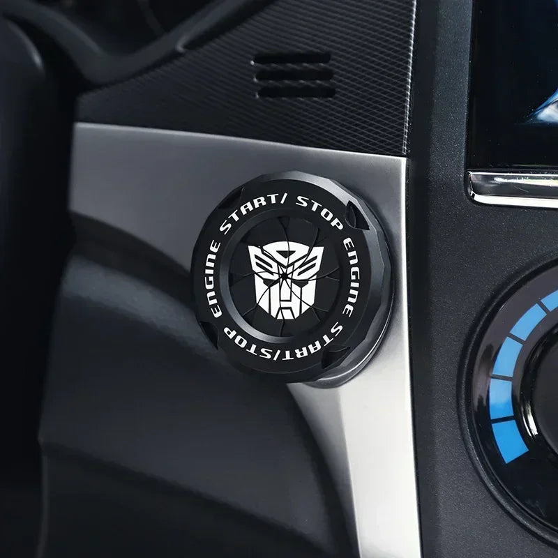 Cubierta protectora para botón de arranque del coche | Decoración interior OneKey | Anillo y pegatina para interruptor de encendido motocicleta