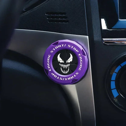 Cubierta protectora para botón de arranque del coche | Decoración interior OneKey | Anillo y pegatina para interruptor de encendido motocicleta