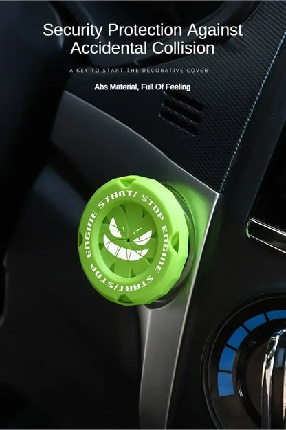 Cubierta protectora para botón de arranque del coche | Decoración interior OneKey | Anillo y pegatina para interruptor de encendido motocicleta