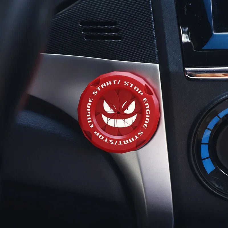Cubierta protectora para botón de arranque del coche | Decoración interior OneKey | Anillo y pegatina para interruptor de encendido motocicleta