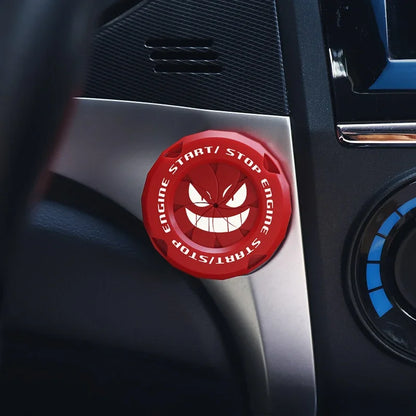 Cubierta protectora para botón de arranque del coche | Decoración interior OneKey | Anillo y pegatina para interruptor de encendido motocicleta