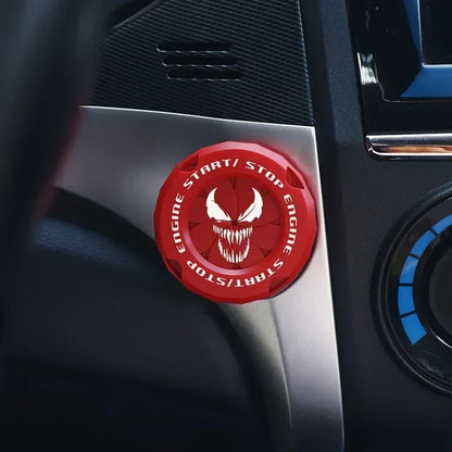 Cubierta protectora para botón de arranque del coche | Decoración interior OneKey | Anillo y pegatina para interruptor de encendido motocicleta