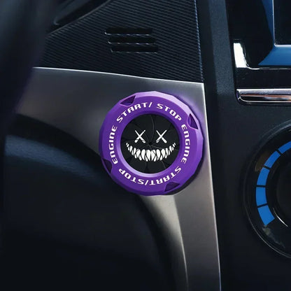 Cubierta protectora para botón de arranque del coche | Decoración interior OneKey | Anillo y pegatina para interruptor de encendido motocicleta