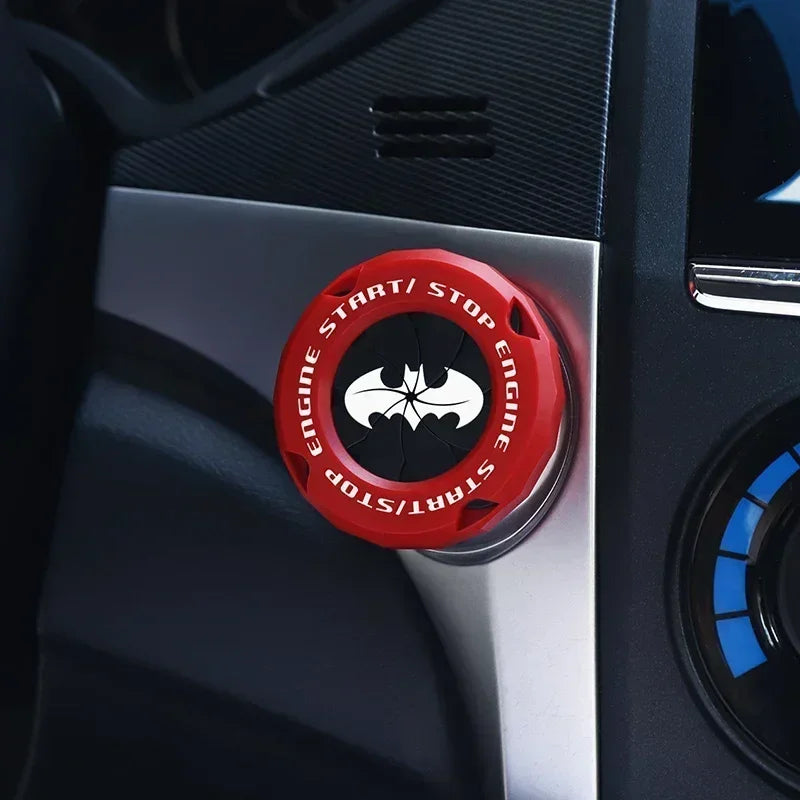 Cubierta protectora para botón de arranque del coche | Decoración interior OneKey | Anillo y pegatina para interruptor de encendido motocicleta