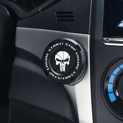 Cubierta protectora para botón de arranque del coche | Decoración interior OneKey | Anillo y pegatina para interruptor de encendido motocicleta