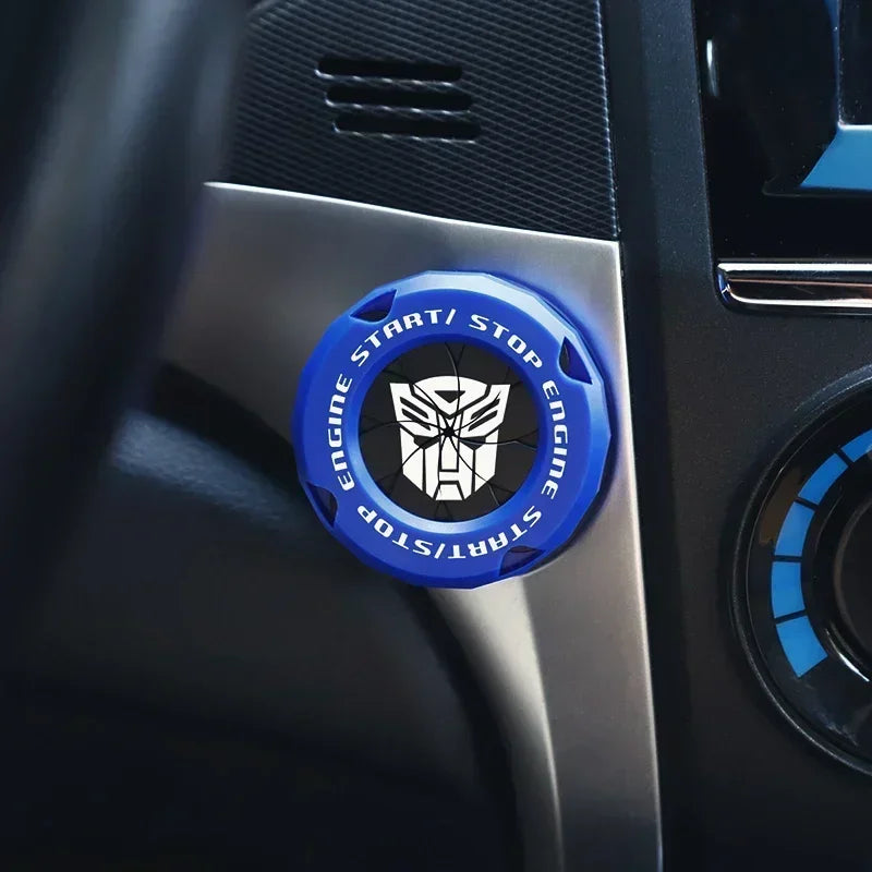 Cubierta protectora para botón de arranque del coche | Decoración interior OneKey | Anillo y pegatina para interruptor de encendido motocicleta