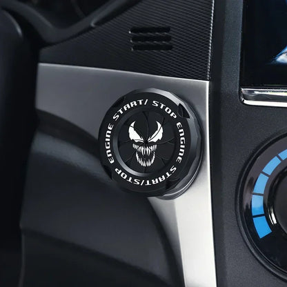 Cubierta protectora para botón de arranque del coche | Decoración interior OneKey | Anillo y pegatina para interruptor de encendido motocicleta